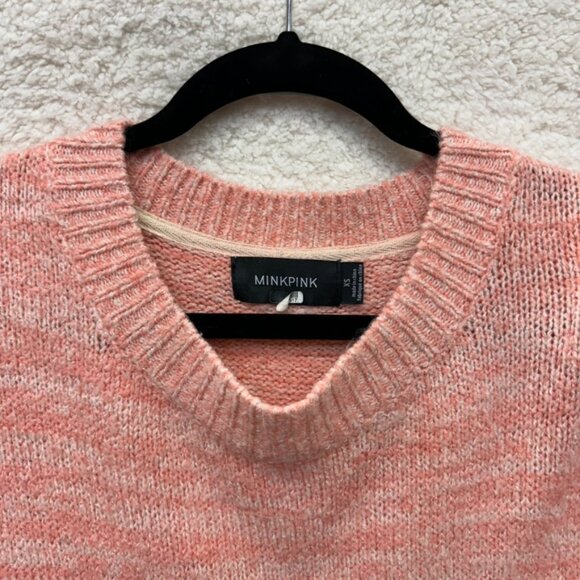 XS - MINKPINK - Oversized Pink Vira Knit Sweater Rent the Runway RTR $99 msrp - Picture 7 of 13